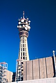 View of a telecommunications tower