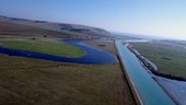 River Cuckmere meander, aerial footage