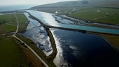 River Cuckmere estuary, aerial footage