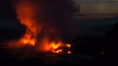 Hawaiian volcanic eruption, timelapse