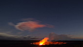 Hawaiian volcanic eruption, timelapse