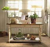 Rustic sideboard in country-house kitchen