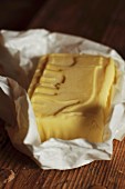 Butter on parchment paper