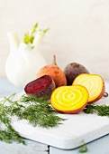 Yellow beetroot and dill