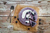 Blueberry cake, raw food