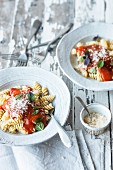 Fusilli with tomato sugo and parmesan