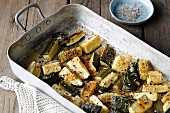 Oven-roasted lemon courgette