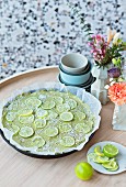 Avocado and lime tart (lactose-free, gluten-free and sugar-free)