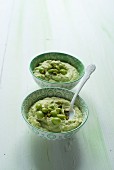 Edamame hummus with pistachios