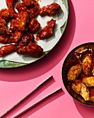 Yangnyeom chicken - crispy chicken wings from Korea