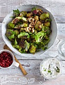 Oriental-style roasted brussels sprouts