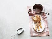 Churros with salted nougat