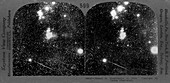 Meteor in Orion in 1904, stereoscopic card