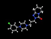 Trazodone drug molecule