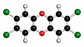 TCDD polychlorinated dibenzodioxin molecule