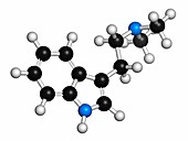 Dimethyltryptamine psychedelic drug molecule