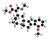 Mitragynine herbal alkaloid molecule
