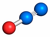 Nitrous oxide laughing gas molecule