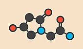 Oxiracetam nootropic drug molecule