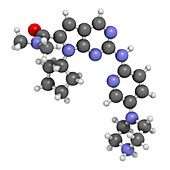 Ribociclib cancer drug molecule