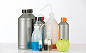 Laboratory containers and bottles