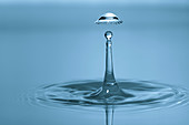 Water droplet on water surface