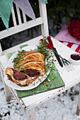 Beef Wellington (Puff pastry, mushrooms and sirloin)