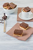 Millionaires shortbread with caramel and chocolate