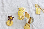 Various cookies served with coffee
