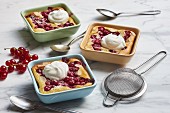 Redcurrant batter pudding