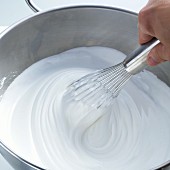 Beating egg whites with a whisk