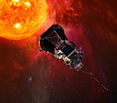 Parker Solar Probe at the Sun, illustration