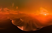 The view from Trappist-1c, illustration