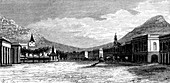 19th Century Cape Town, South Africa, illustration