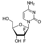 Gemcitabine cancer drug, skeletal formula