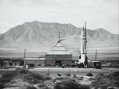 Launching V-2 sounding rocket, New Mexico, 1950