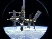 Mir space station in Earth orbit, 1995