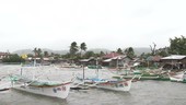 Boats in harbour in Typhoon Noul