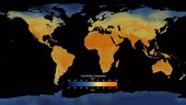 Global land surface temperatures 2016-17, animation