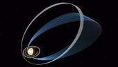 Cassini's ring-grazing and final orbits of Saturn, animation