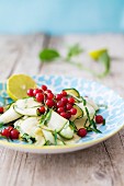 Courgette salad with redcurrants