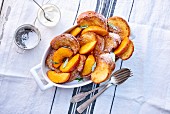 Pain perdu with peaches