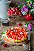 Strawberry tart with mascarpone
