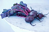 Fresh beetroot on a wooden table