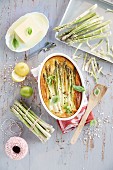 Asparagus bake with pesto