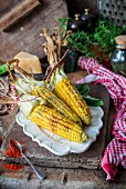 Corn with spices and herbs