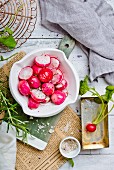 Baked radish with rosemary