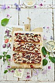 Zwetschgenblootz (Franconian damson cake with almond crumbles)