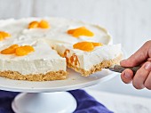 Philadelphia cake with mandarin orange