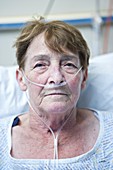 Patient with nasal cannula